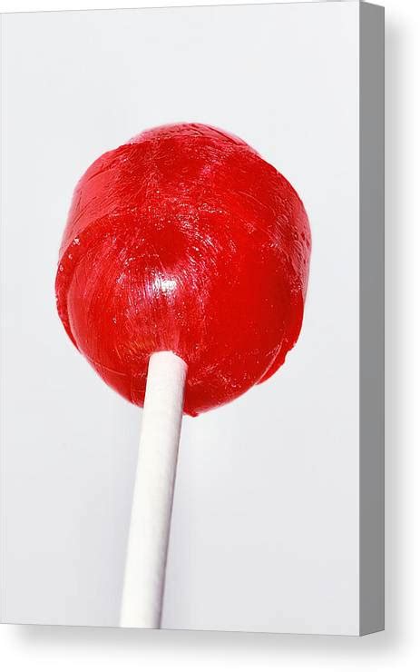 Bright Red Lollypop Candy Canvas Print Canvas Art By Tracie Kaska