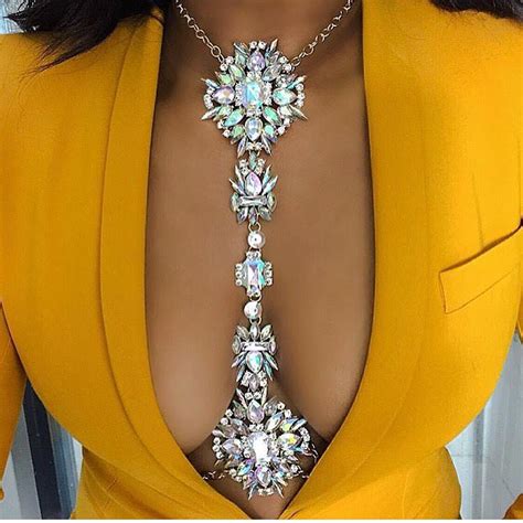 Exquisite Body Chain Jewelry Statement Chunky Necklace For Women 15