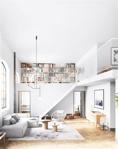 A Painter S Modern Loft Minimalist Interior Of Loft With Dreamy And Light Filled Space Loft