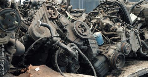 Car Parts In Old Warehouses Used Vehicle Part For Recycling Scrap