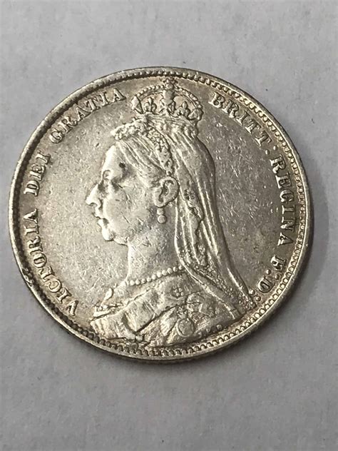 19th Century Queen Victoria 1890 Silver Shilling — Antiques Arena