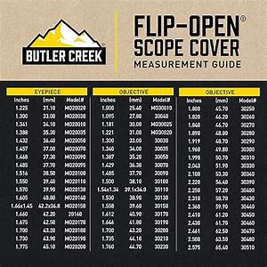 Butler Creek Flip Up Scope Cover Size Chart Chart Walls