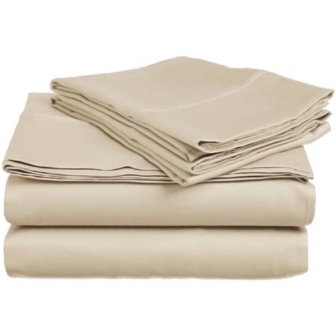 300 Thread Count Egyptian Cotton Solid Sheet Set Tan Twin Xl