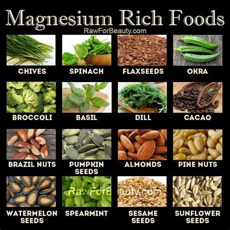 Magnesiumnatural Sources Magnesium Rich Foods Health And Nutrition Magnesium Foods