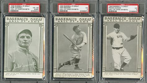 Lot Detail 1948 Baseballs Great Hall Of Fame Exhibits Psa Graded Collection Of 24 Cards