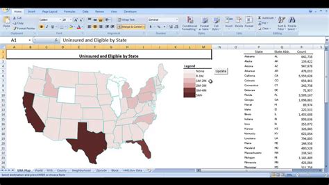 Geographic Map In Excel Youtube