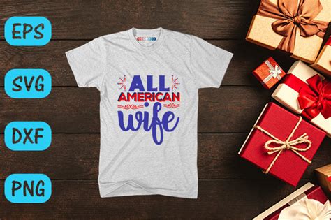 all american wife svg graphic by fabric svg · creative fabrica