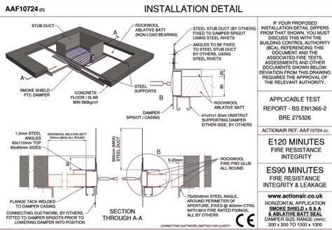Ce Marked Approved Fire And Smoke Damper Installation Manual Swegon Air