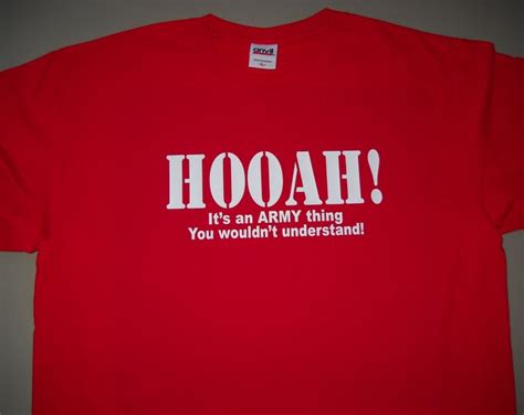 Red Shirt Friday Army Hooah Etsy