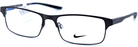 Nike 8046 071 Brushed Gunmetalblack Men Rectangle Full Rim Eyeglasses 54 16 140 Ebay