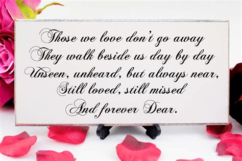 Those We Love Dont Go Away They Walk Beside Us Wooden Etsy