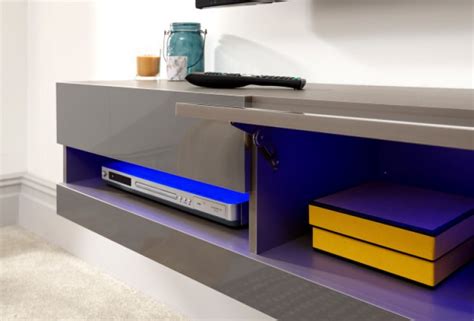 Maybe you would like to learn more about one of these? GFW Galicia Grey Gloss LED TV Unit 120cm by GFW