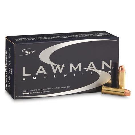 Speer Lawman 38 Special P Tmj Fn 158 Grain 50 Rounds 96998 38 Special Ammo At