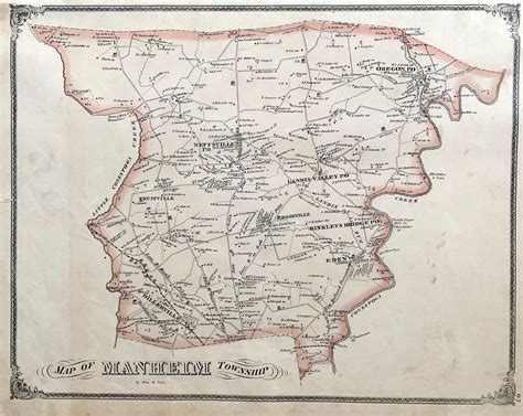 Lancaster Map Original 1875 Lancaster County Atlas Etsy