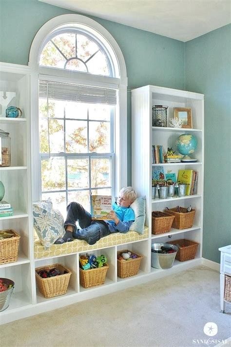40 results for wooden storage bench seat. Window Bookshelf Built In Bookshelves Window Seat Under ...