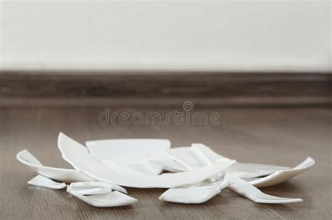 Broken Ceramic Vase On Wooden Floor Flat Lay Stock Photo Image Of