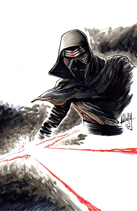 Kylo Ren Signed 11x17 Art Print Etsy