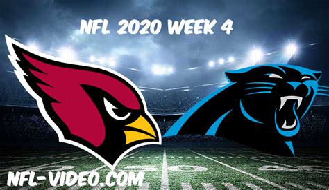 Arizona Cardinals Vs Carolina Panthers Full Game And Highlights Nfl 2020