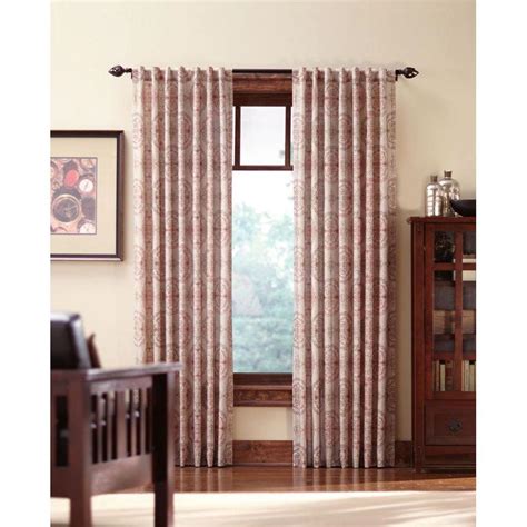 Home Decorators Collection Semi Opaque Spice Filigree Back Tab Curtain