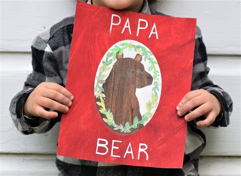 Papa Bear Storybook Illustration Childrens Room Décor Etsy