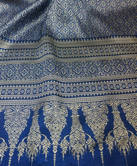 Traditional Thai Silk Damask Woven Fabric Thai Dance Skirts