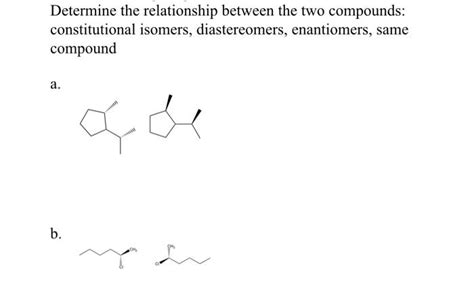 solved determine the relationship between the two compounds