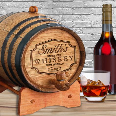 Personalized Oak Barrel For Whiskey 5 Liters Handmade Wine Barrel