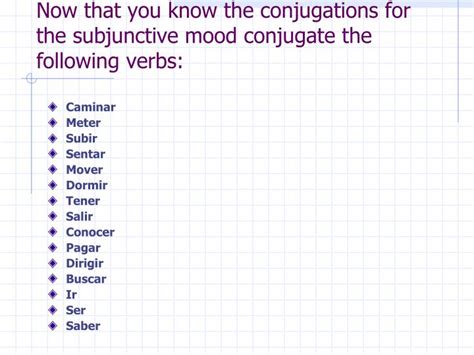 PPT - How to form the subjunctive mood PowerPoint Presentation - ID:4770876