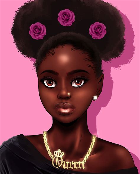natural hair queens art black love beautiful black women black magic african american art