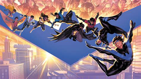 Nightwing 100 Cover Art Celebrates Dick Graysons Long And Colorful