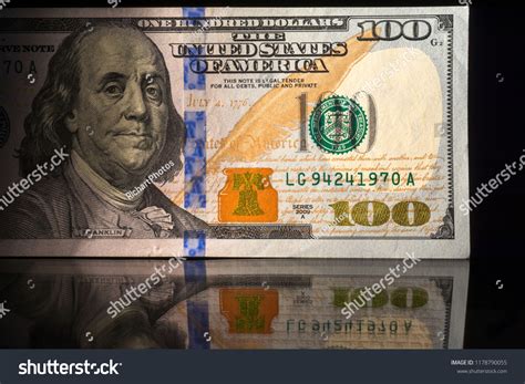 100 Us Dollar Banknote Reflection Black ภาพสต็อก 1178790055 Shutterstock