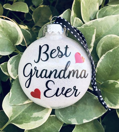 Grandma Ornament Grandma T Best Grandma Ever Etsy Grandma Ornament Name Ornaments