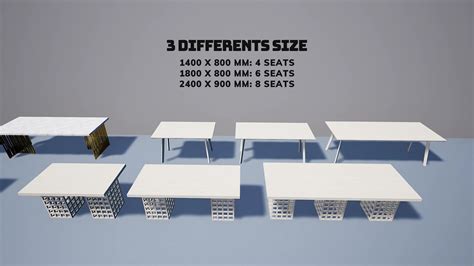 Artstation Tables And Chairs Pack 1 Game Assets