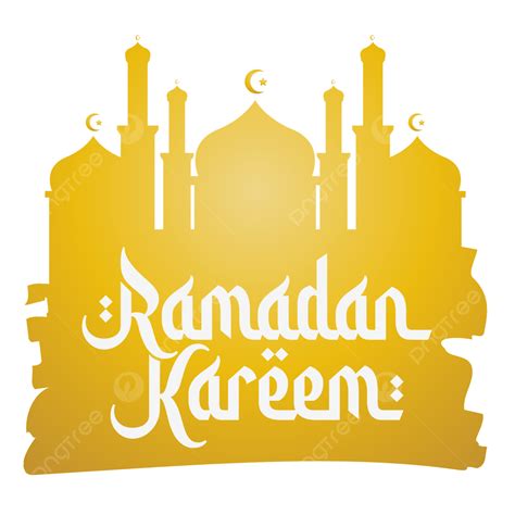 Gambar Golden Ramadhan Kareem Dengan Masjid Emas Keemasan Mubarak