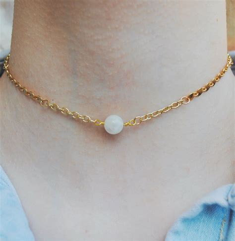 Moonstone Choker Necklace From Thats So Fletch Necklace Chokers