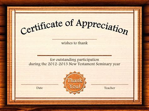 Certificate Of Appreciation Template Free Editable