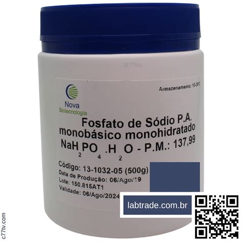 Fosfato De Sódio Monobásico Anidro Pa 13 1032 10 Labtrade Do Brasil