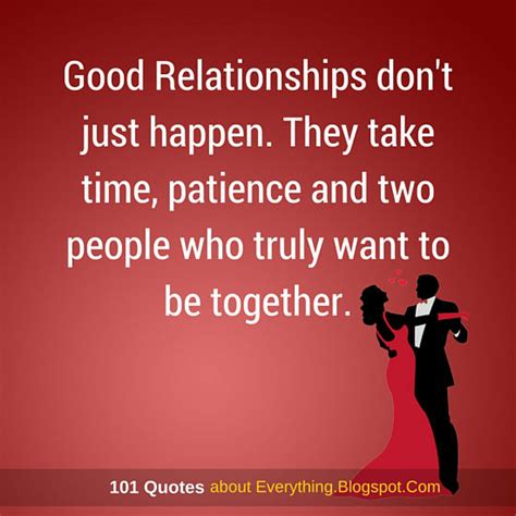 Good Relationships Dont Just Happen They Take Time Patience And Two People Who Truly Want To