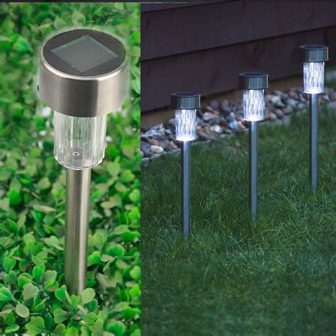 Solar is the new future. 10 X Solar Powered Stainless Steel LED Post Lights Garden ...