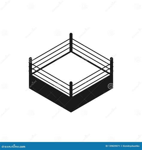 Empty Boxing Ring Icon Cartoon Vector 139829001