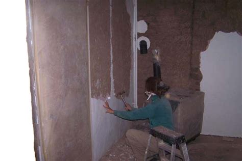 Adobe Wall Old Plaster Demo Earthen Touch Natural Builders