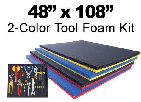 5s Tool Box Shadow Foam Organizers 2 Color Custom Size Roll 48 X