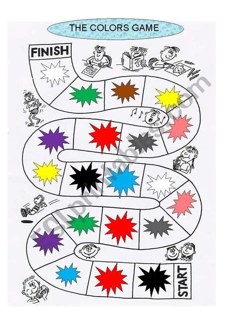 The Colours Game Esl Worksheet By Katypiauhy Color Games Taboo