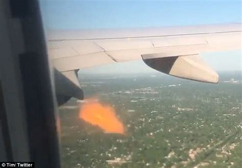 United Airlines Engine Catches Fire After Bird Strikes Daily Mail Online