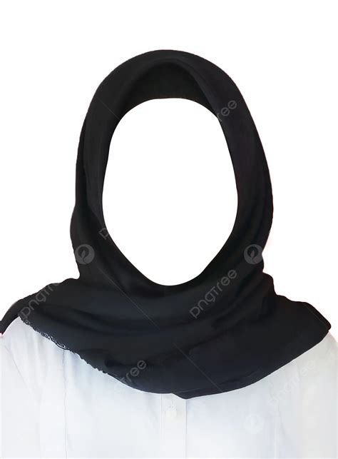 Wanita Kemeja Putih Dan Template Foto Jilbab Hitam Kemeja Putih Wanita Png Transparan Clipart