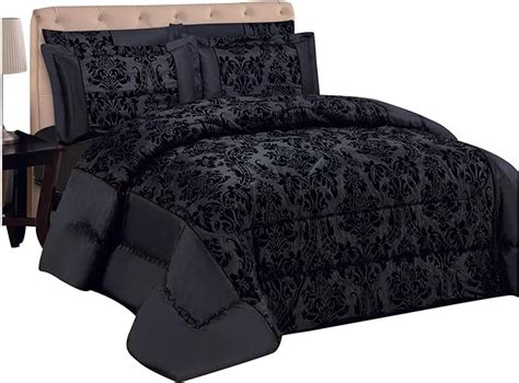 Impero Romano 3 Pieces Super King Bed Size Black Lisa Comforter