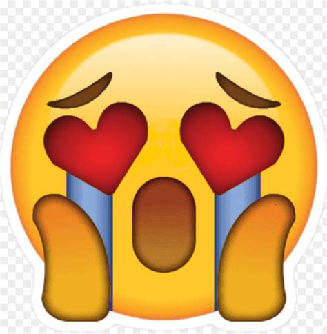Free Download HD PNG Smile Emoji Emotions Happy Sad Love Heart Crying In Love Emoji PNG