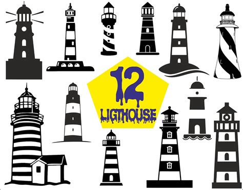 Lighthouse Svg Bundle Lighthouse Svg Lighthouse Clipart Cut Etsy