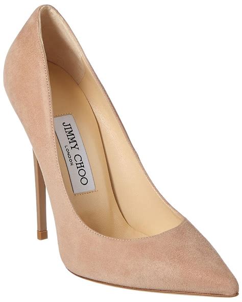 Jimmy Choo Anouk 120 Suede Pump In Natural Lyst