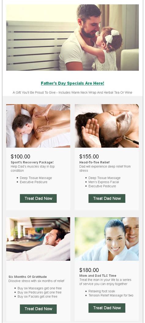 father s day specials are here spa packages spa day father s day specials